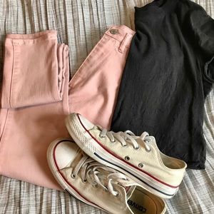 H&M Blush High Waisted Denim Jegging - Size:26 EUC